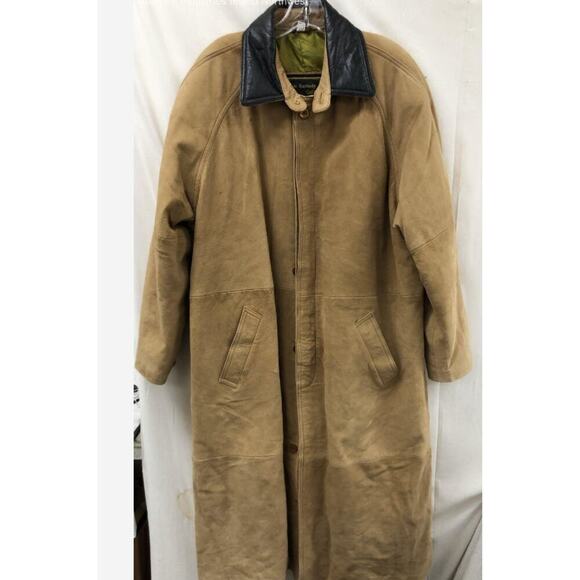 Vintage Nicole Sarhady Collections Brown Suede Barn Jacket L - Picture 9 of 16